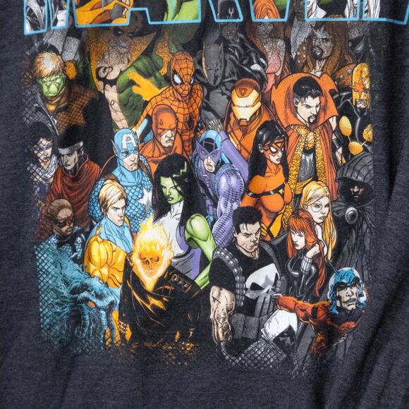Marvel Graphic T Shirt Mens Gray XL Short Sleeve Crew Neck Comic Graphic - Picture 4 of 5